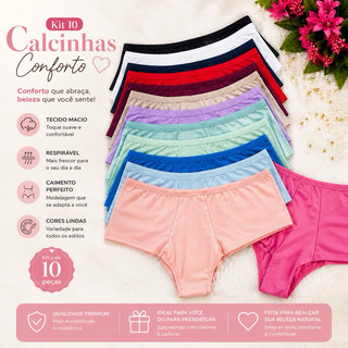 KIT 2 CALCINHAS FIO DUPLO PALA DUPLA CONFORTO CINTURA ALTA TANGA