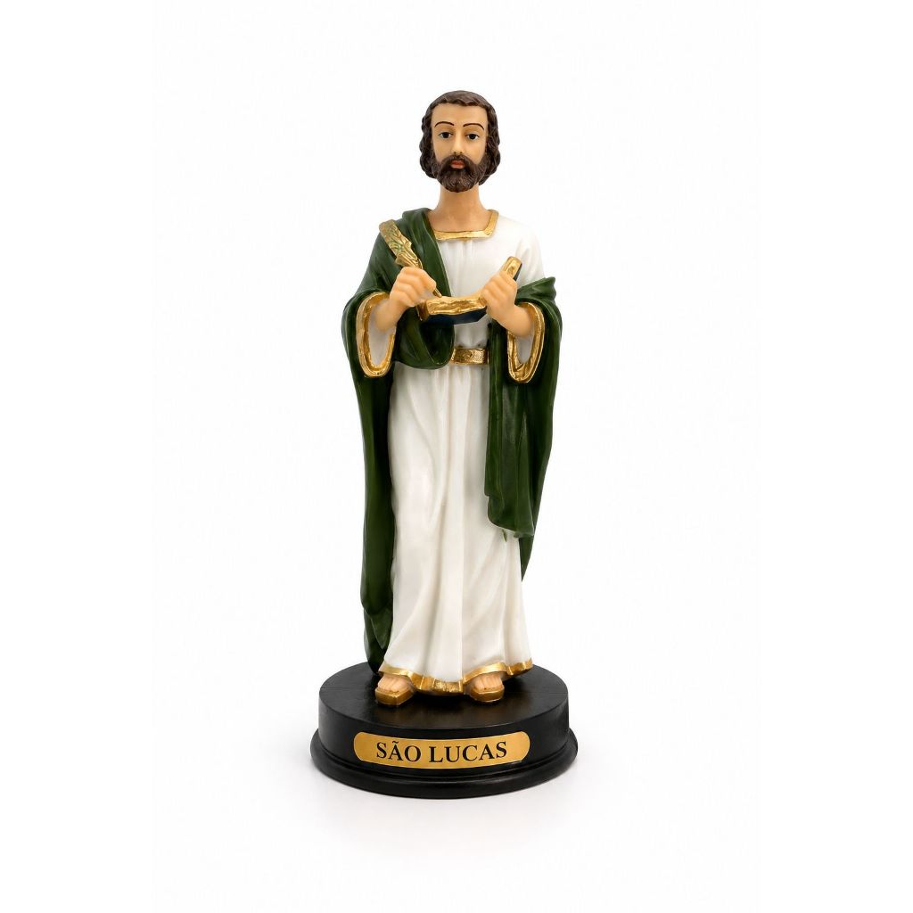 Imagem Santo Lucas Resina Nobre 15cm