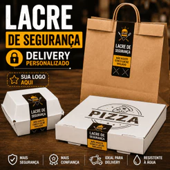 Adesivo Lacre Personalizado para Delivery, iFood e Embalagens