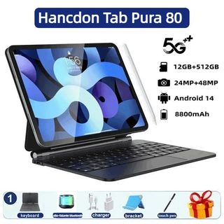 【Teclado + Mouse Grátis+Alto-falante bluetooth】 Tablet Pura 80 11.6 inch 12 GB+ 512 GB Bateria de 8800 mAh 5G