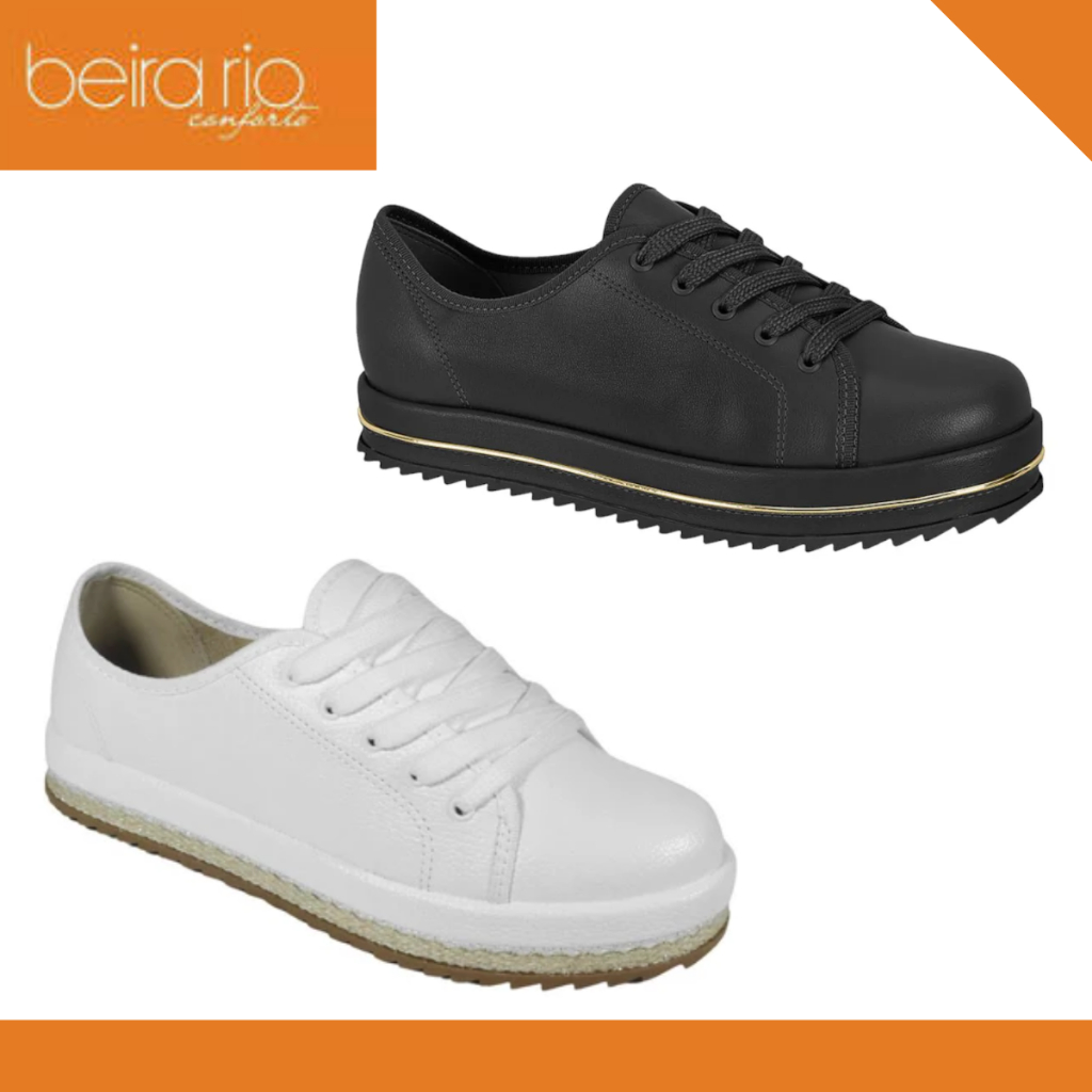 Tênis Beira Rio Feminino Casual Napa Floather Napoli 4196.1003 Confortável Original