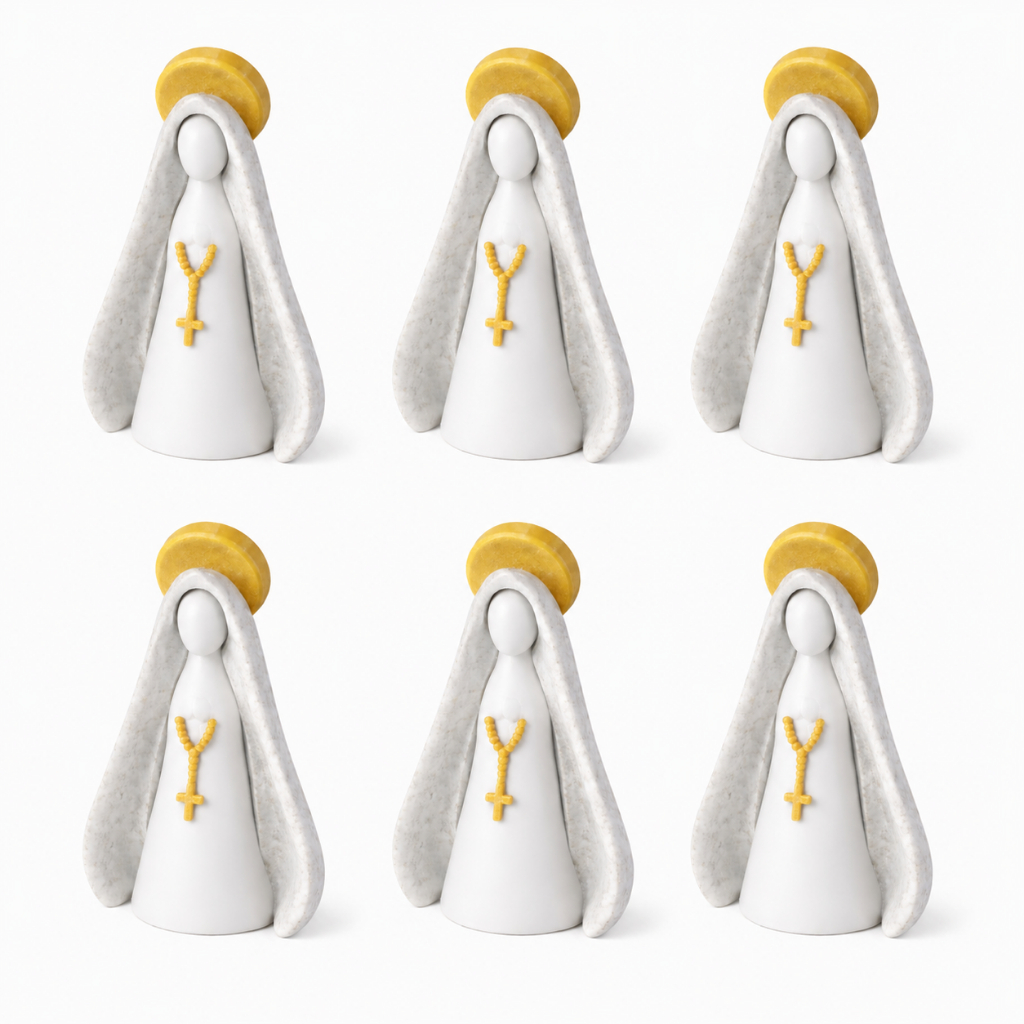 Kit Nossa Senhora Aparecida Decorativa Minimalista 3D Presente Religioso Especial