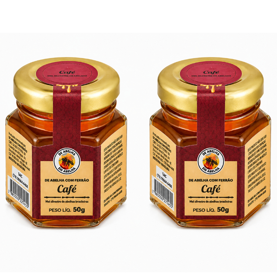 Mel Florada Café 50g Ouro Líquido 2un De Abelha Em Abelha