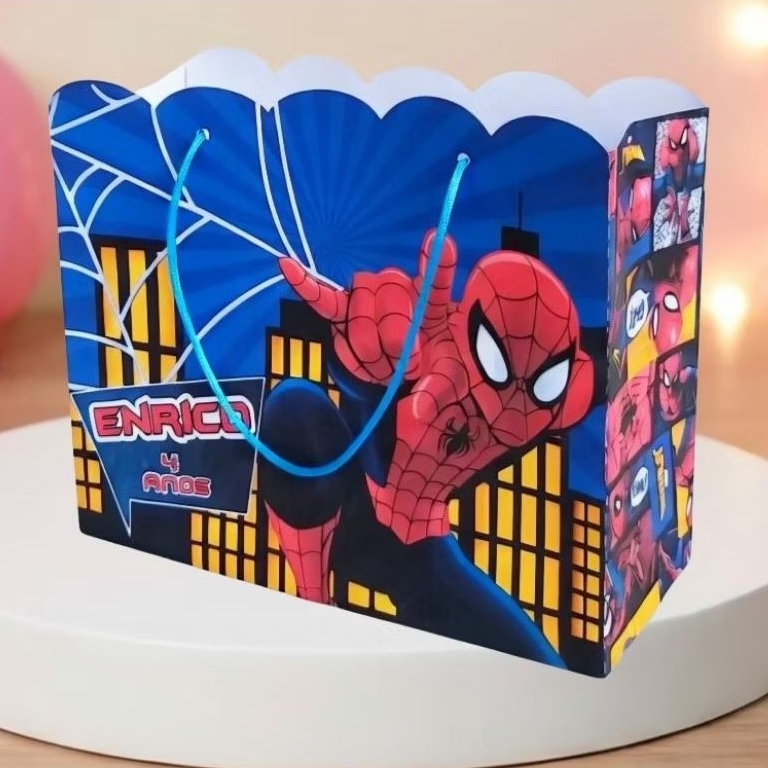 Sacolinha Surpresa Homem Aranha Personalizada | Lembrancinha Homem Aranha | Envio 24 hrs