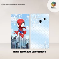 Capas de Painéis Verticais Menino Aranha - Retangular c/ Overlock e Romano c/ Elástico Tam Diversos OPÇÕES INDIVIDUAIS