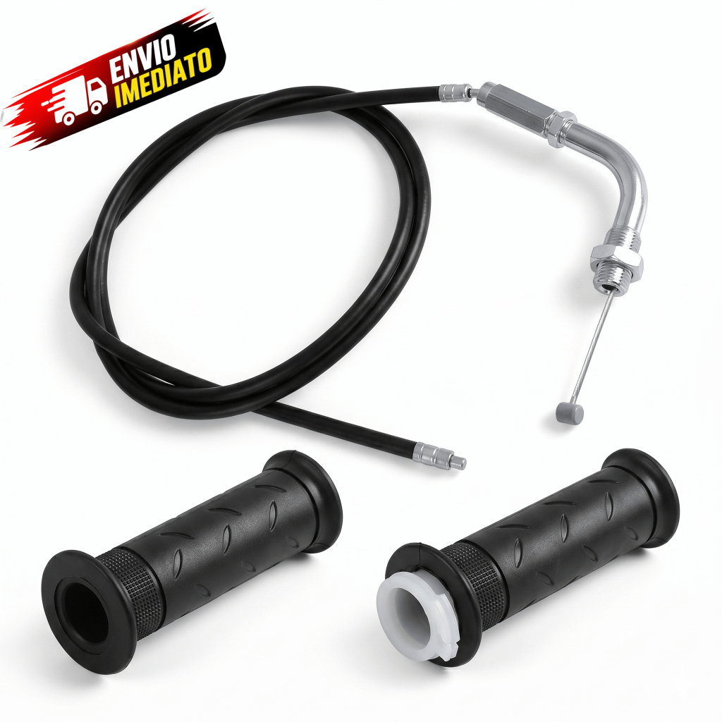 Kit Cabo Acelerador + Manopla Bicicleta Motorizada Bike Motor Moskito Mobilete 2 tempos