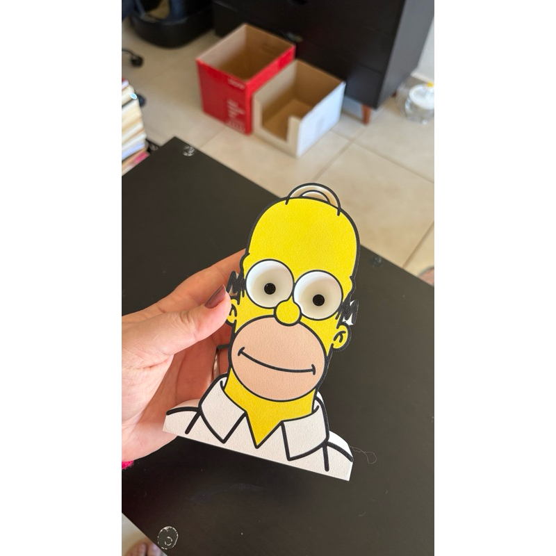 Busto decorativo Homer Simpson olhos que seguem