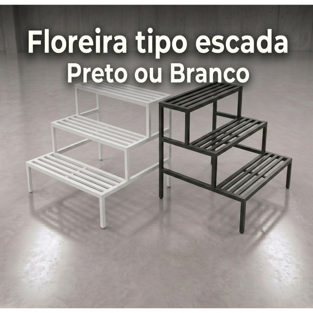 Suporte Floreira Tipo Escadas Ferro Jardineiras Vasos Tmt