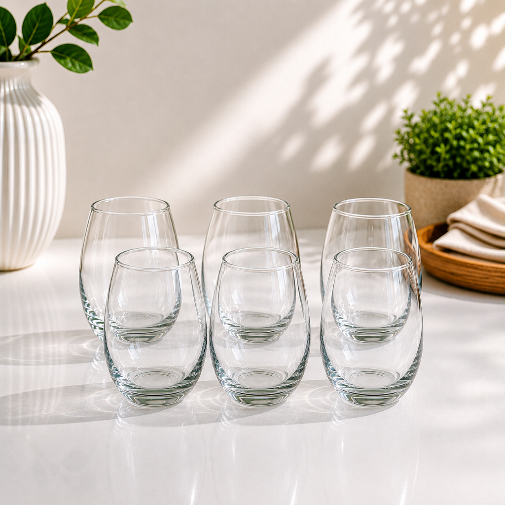 COPO GOURMET 450 ML / COPO REDONDO DE VIDRO ELEGANTE GROSSO E RESISTENTE