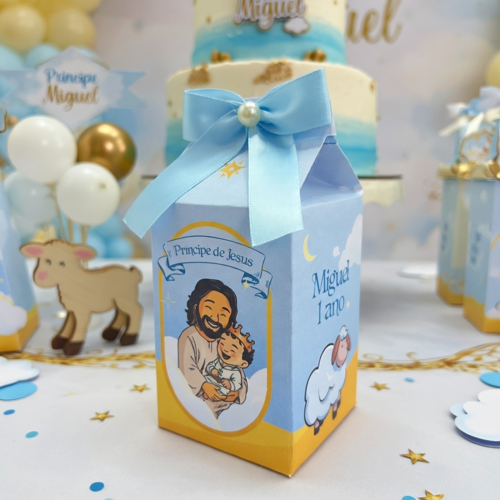 Caixinha personalizada tema Príncipe de Jesus lembrancinha festa infantil