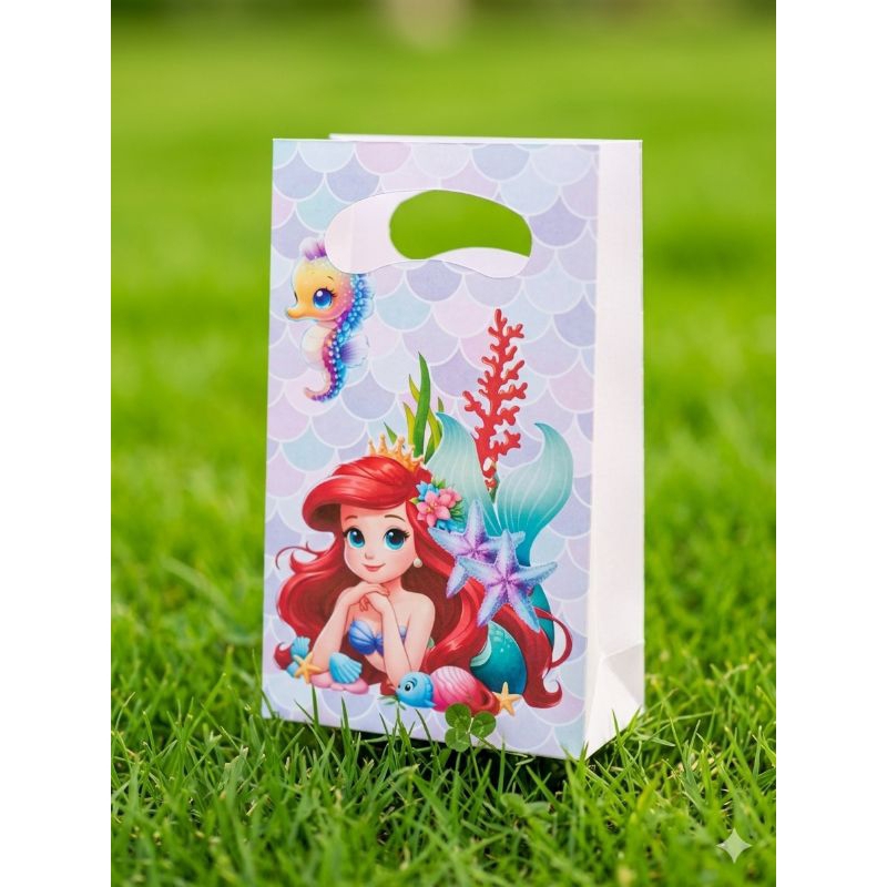 sacolinhas surpresa sereia Ariel pra lembrancinhas festas aniversário kit festas, papel OFFSET
