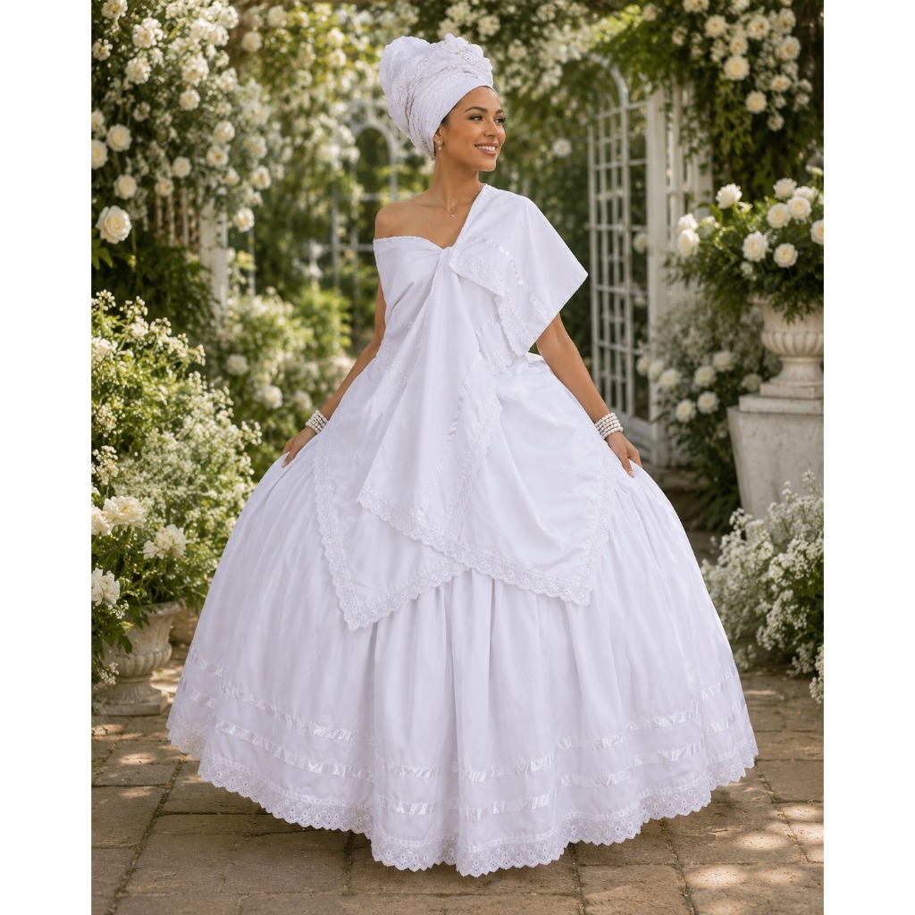 BAIANA BRANCA - SAIA BRANCA UMBANDA E CANDOMBLÉ - ORIXA-OXALÁ-UMBANDA-CANDOMBLE-NAGÔ