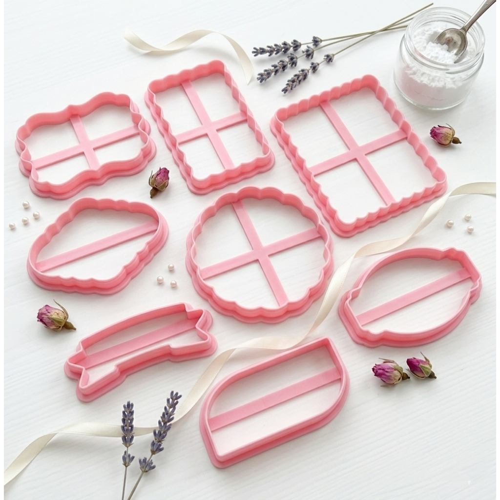 Cortador de Biscoito Pasta Americana Molde Massas Placa Moldura Festa Confeitaria Frame Tag