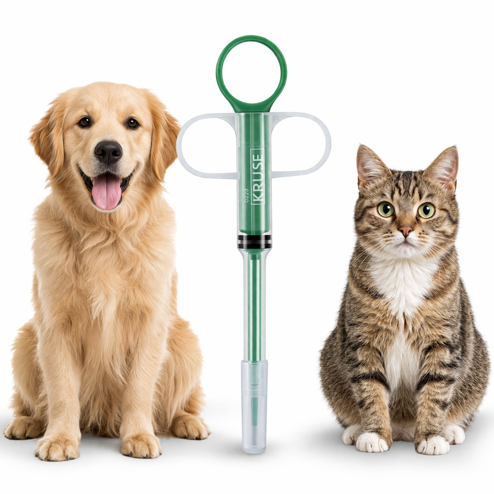 Aplicador de Comprimido Pet para Cães Gatos com Ponta de Silicone - Kruuse