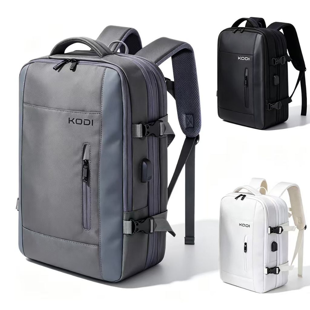 Mochila de Viagem Impermeável - Espaço Expansível, Compartimentos Separados, USB Integrado Q7