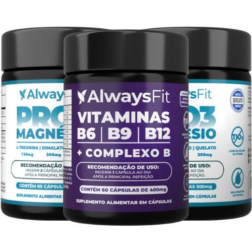 Kit 2 Pro3Magnésio + 1 Complexo B – 2 MESES DE USO