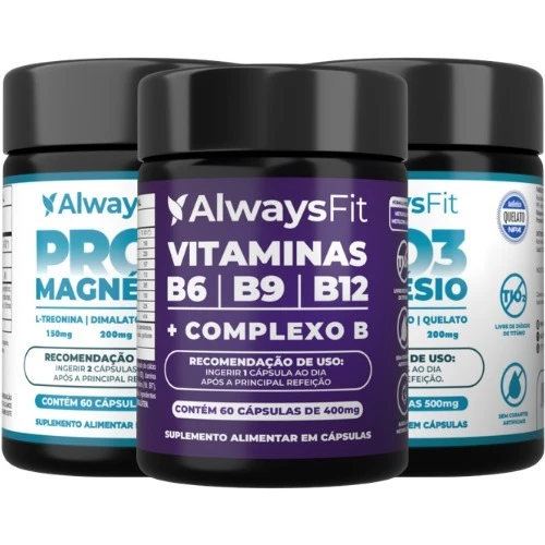 Kit 2 Pro3Magnésio + 1 Complexo B – 2 MESES DE USO