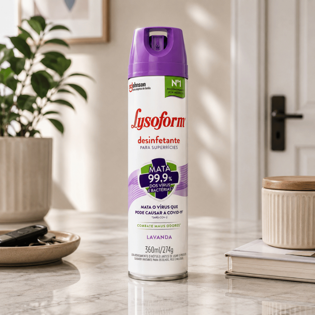 Desinfetante Lysoform Lavanda 360ml - Elimina Germes e Odores, Seguro para Pets