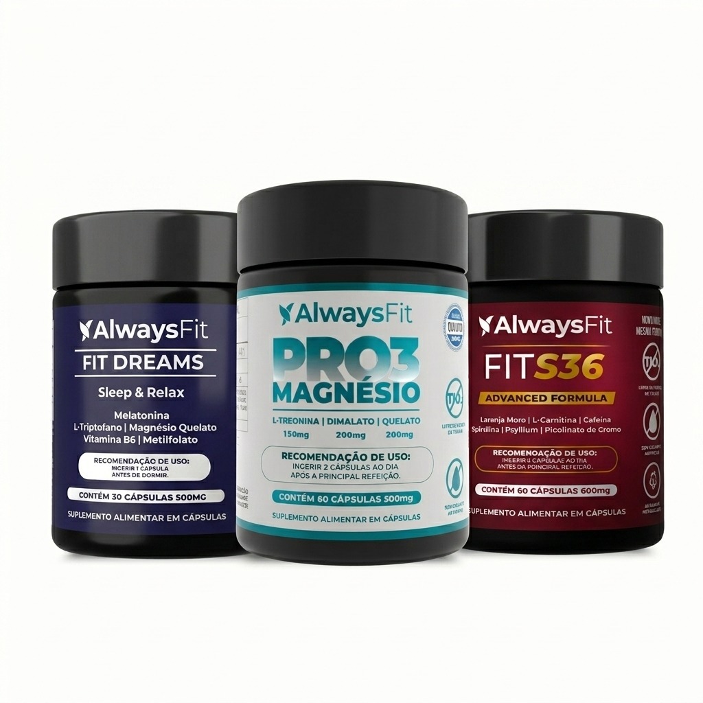 3x Kit FitS36 + FitDreams + Pro3Magnésio
