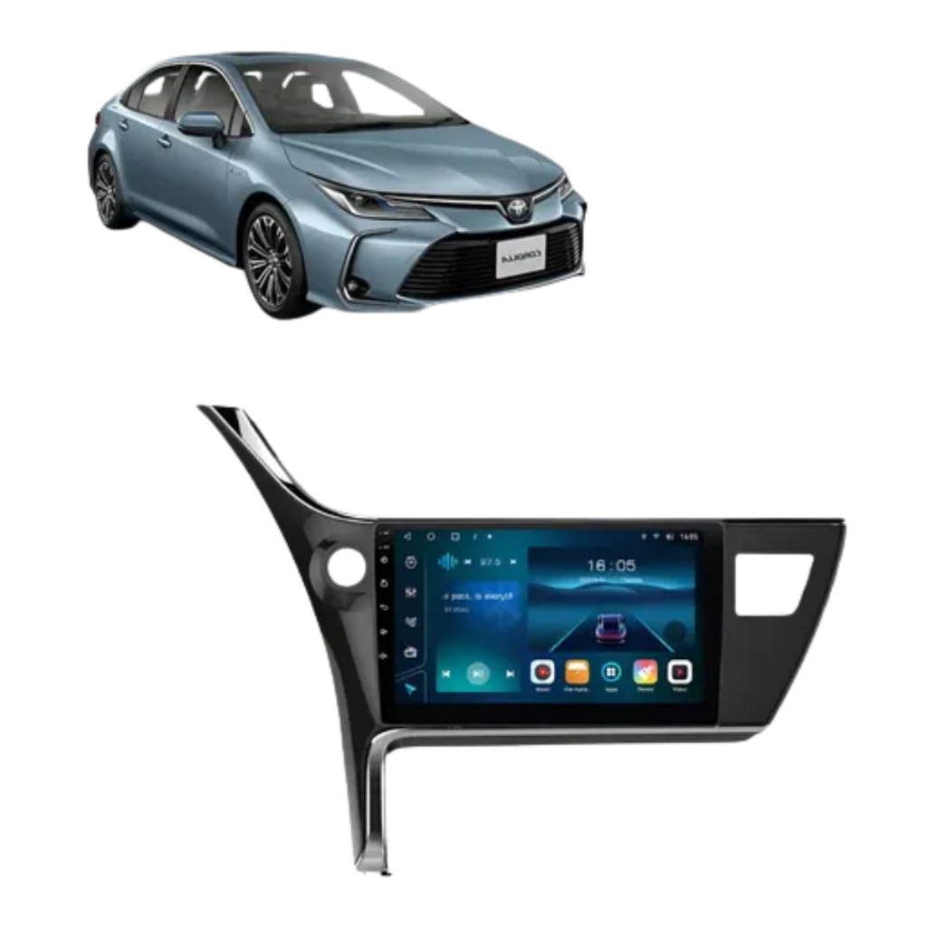Central Multimídia Corolla 2017 2018 2019 Android CarPlay GPS Bluetooth WiFi Tela Touch