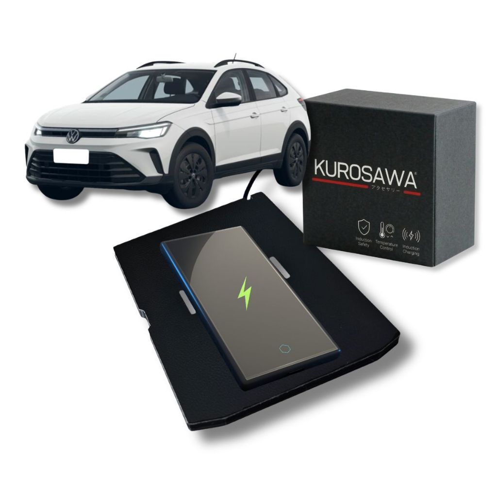 Carregador por Indução Automotivo VW Nivus 17.2w Sem fio, Encaixe Perfeito.