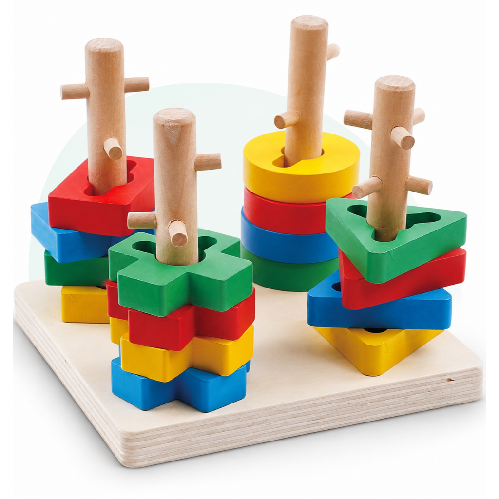 Brinquedo Educativo Desafio Das Formas Inteligentes Formas Geometricas Madeira M
