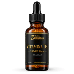 Vitamina D3 2000UI em Gotas 30ml | Vit D l Colecalciferol l Beladona