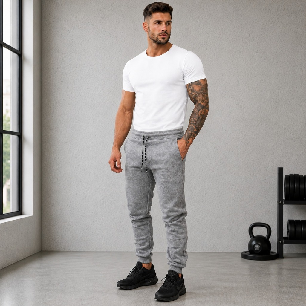 Calça Moletom Jogger Masculina Premium + Camiseta Brinde Academia Treino Corrida Caminhada Casual Inverno