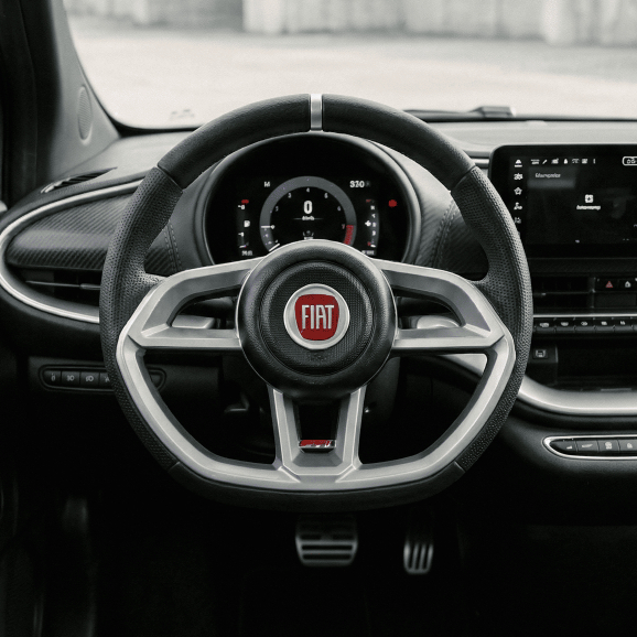Volante Esportivo Gti Prata Emblema Logo Preto Italia Uno Elba Fiorino Tempra Ti