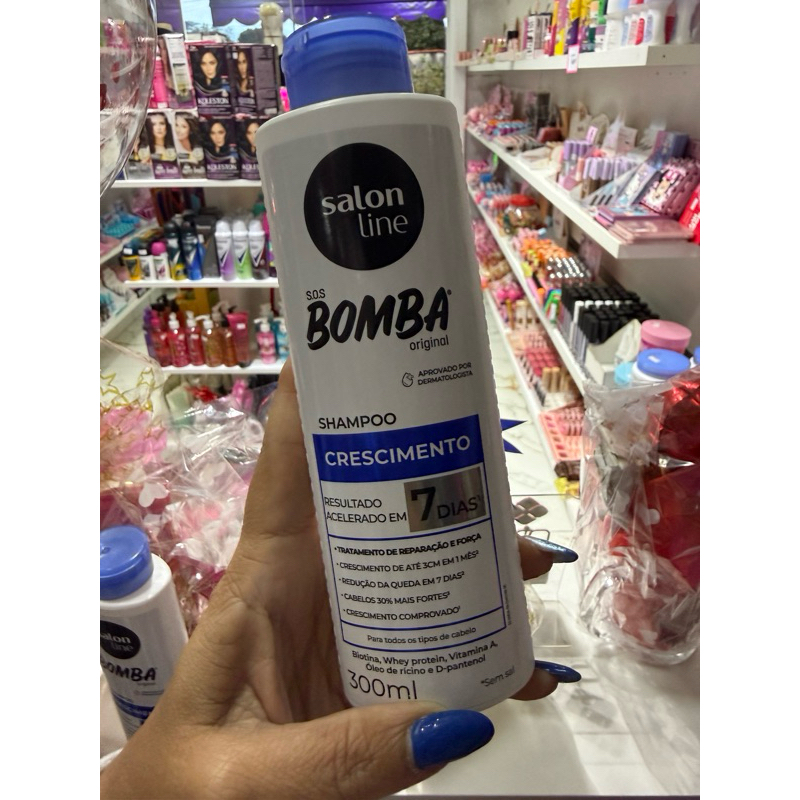Shampoo 300ml + Condicionador Salon Line Bomba Original Crescimento 300ml