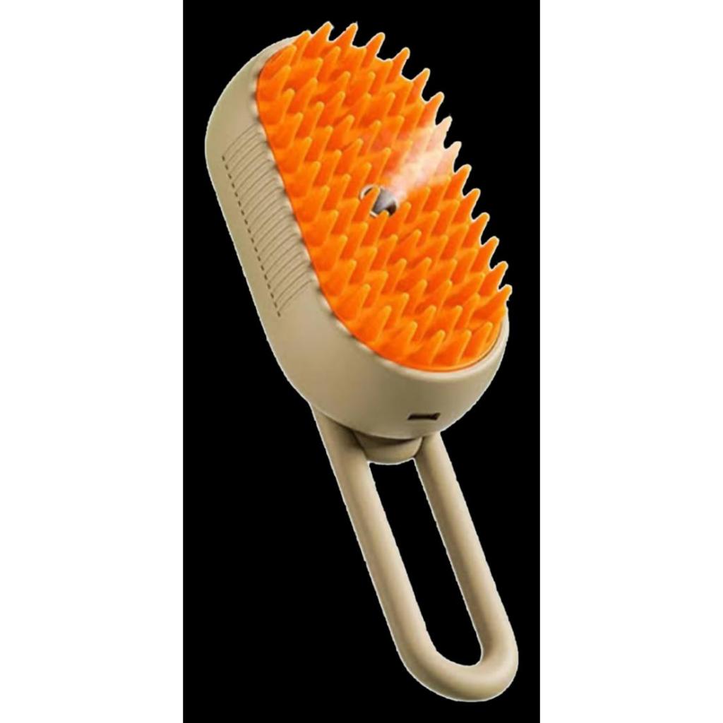 Escova Elétrica a Vapor 3 em 1 para Pets – Limpeza e Massagem