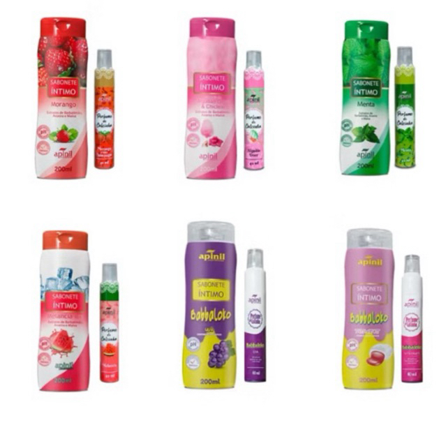 Sabonete íntimo Feminino + perfume sensual -Kit Com 2 Unidades Apinil barbatimão