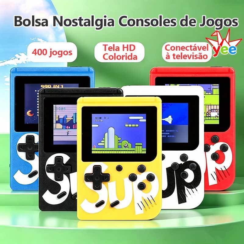 🔥 Mini Game Retrô Portatil Nintendo 400 Jogos Sup Retrô Clássicos Antigos Anos 80
