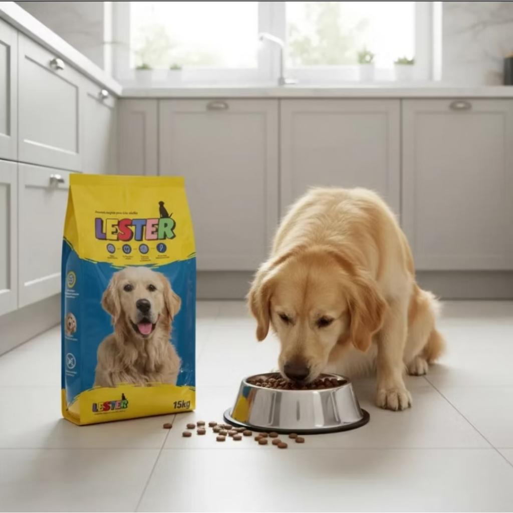Ração Lester Premium para Cães Adultos 15kg | Nutrição Completa Ideal Para todos os Portes + PRESENTE ESPECIAL