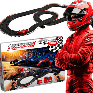 Autorama GP Dos Campeões Pista De Corrida eletrica infantil  3,80 metros brinquedo presente menino