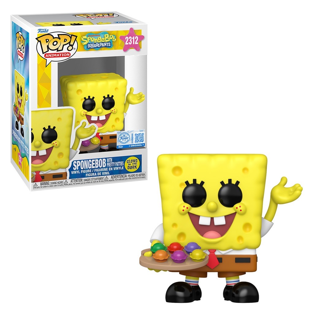 FUNKO POP NICKELODEON: SPONGEBOB SQUAREPANTS EXCLUSIVE (GLOWS IN THE DARK) 2312 NOVO ORIGINAL