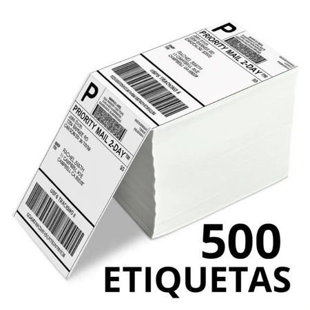 Etiqueta Térmica 10x15 500 Unidades Adesiva | Shopee Mercado Livre Correios Jadlog Loggi Amazon Magalu Zebra Elgin Argox