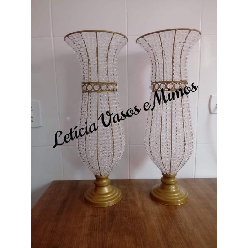 kit de vasos com medida de 60cm altura, bordado em pérolas ou pedraria,  ideal para mesa do bolo, entre outros eventos