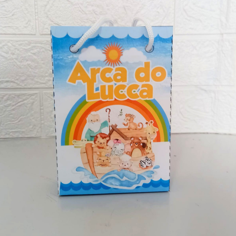Sacolinha Arca de Noé Personalizada| Festa Infantil|Lembrancinhas|Aniversário|mesversário|