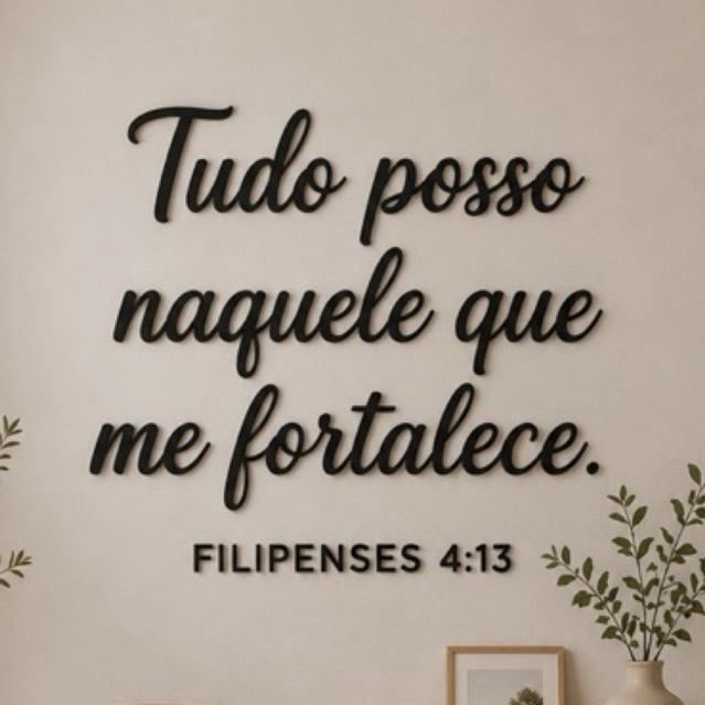 frase tudo posso naquele que me fortalece / mdf decorativo parade religioso quadro cristão fé