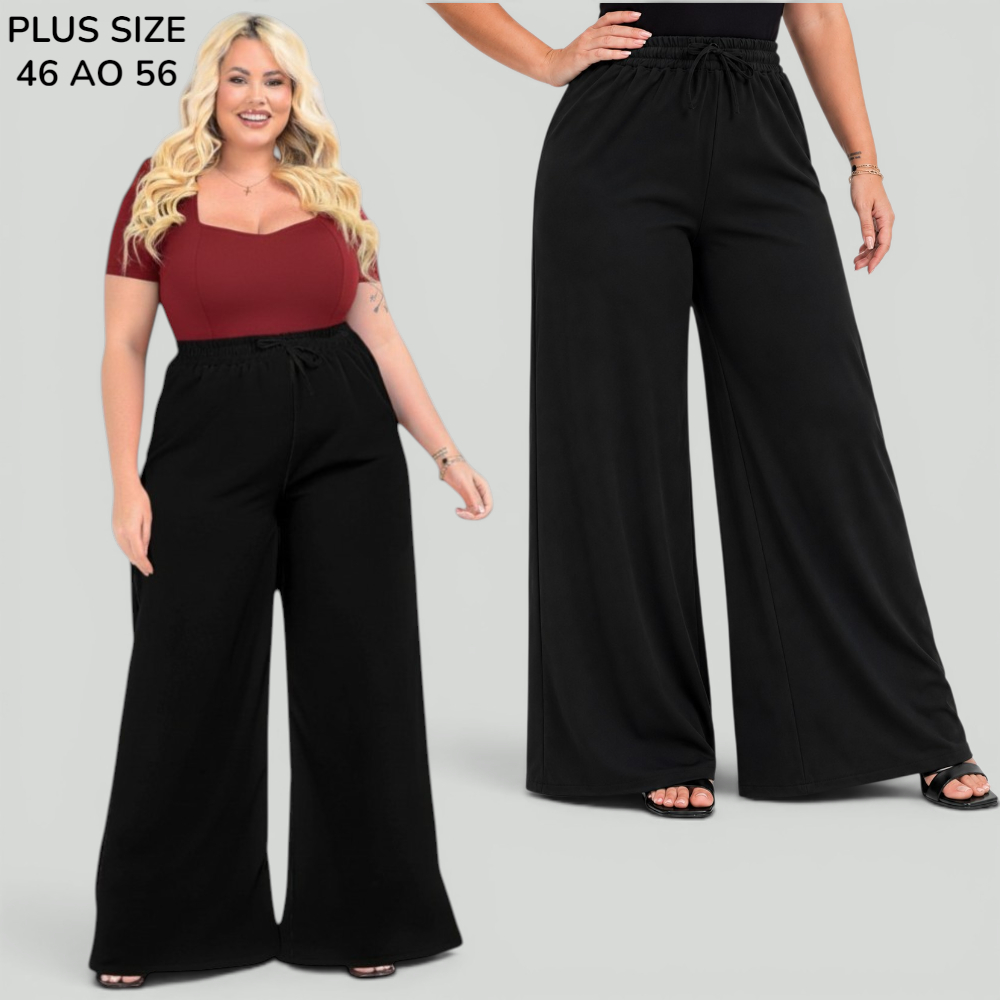 Calça Plus Size Feminina Social Calça Wide Leg Feminina Calsa Feminina Plus Size Calça Larga …