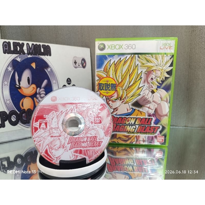 Jogo Dragon Ball Raging Blast Xbox 360 Versão Japonesa Original Mídia Física Raro