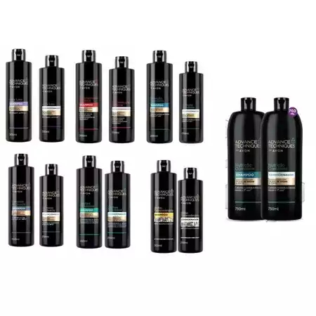 Shampoo 250ml e condicionador 300 Ml kit ou Avulsos Advance Techniques ULTRA LISO Avon