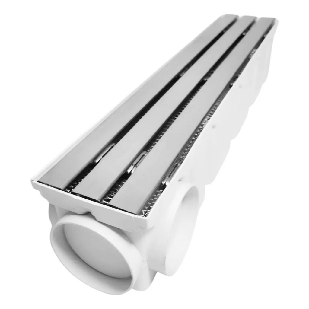 Ralo 10x50 Trilho Inox Com Tela Anti Inseto Branco