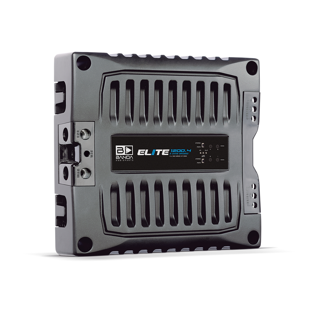 Modulo Amplificador Potencia Banda Elite 1200.4 2 ohms 1200rms 4 canais Som Automotivo