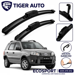 Par Palheta Limpador Parabrisa Ecosport 2005 A 2012 Tiger Auto Silicone