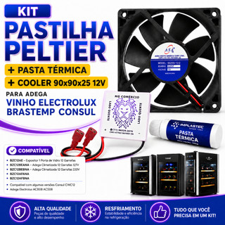 Pastilha Peltier Cooler Pasta  Adega Vinho CWC12 BZC12AE BZC12BEANA Brastemp BZC12BEBNA BZC12AFANA Acb0