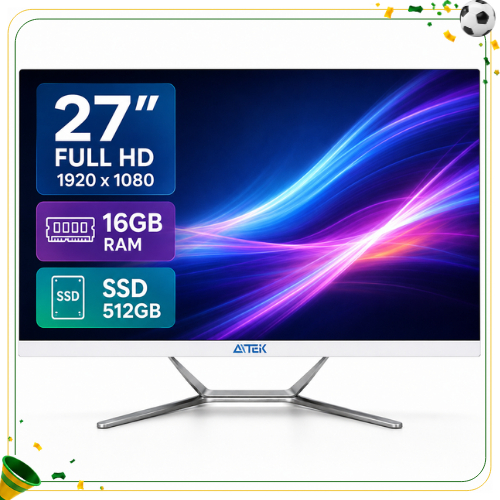 Computador All In One 27" Full HD Intel Core i5 16GB SSD 512GB WiFi para Empresas Home Office