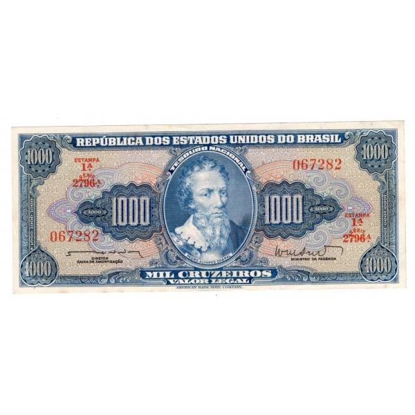 Cedula C 055 1000 Cruzeiros 1962 - SOBERBA Anuncio 3