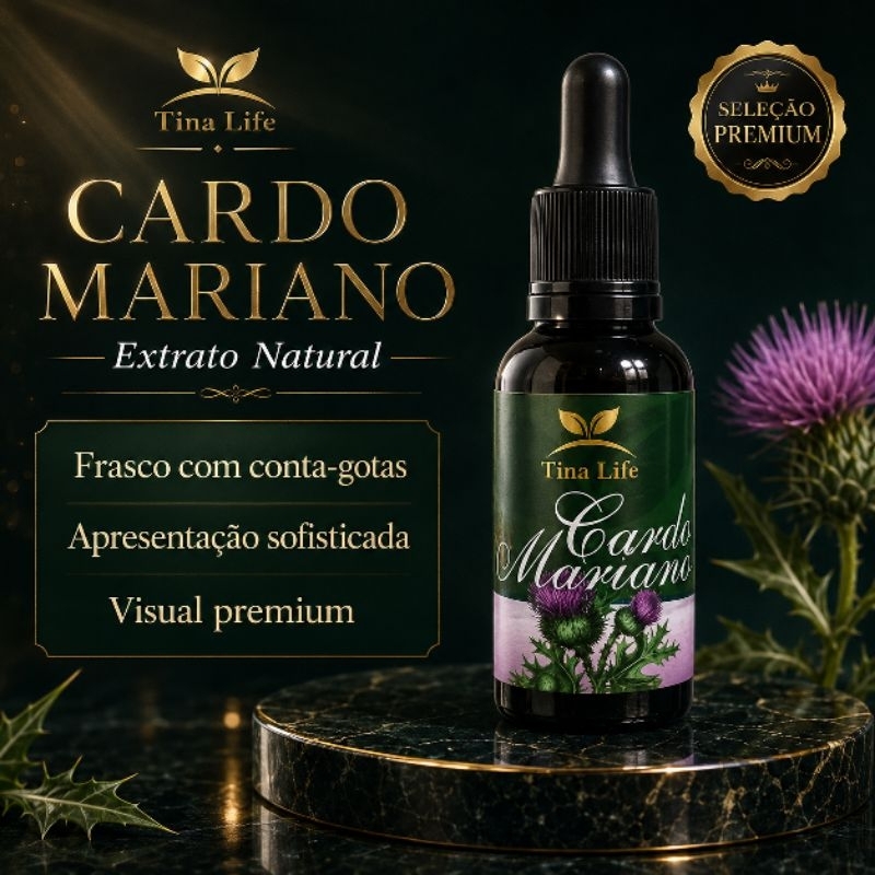 Cardo Mariano Extrato Natural 30ml Conta-Gotas FinaLife | Apoio ao Bem-Estar do Fígado e Digestão